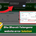 Bhu Bharati Telangana website error Solution