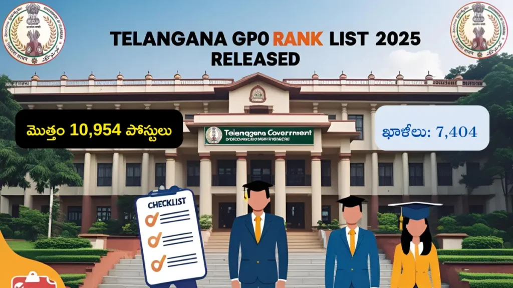 Telangana GPO Rank List 2025
